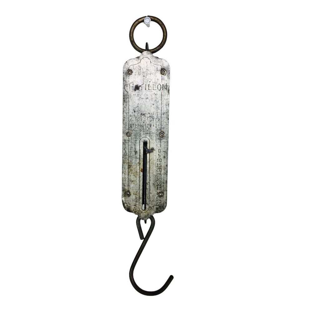 Antique Chatillon New York USA Hanging Mercantile Store Scale 50 lbs.